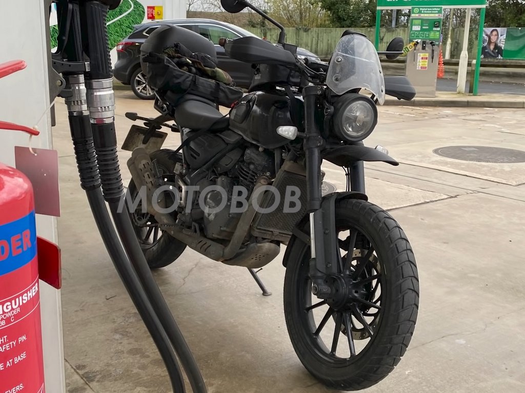 Bajaj-Triumph Scrambler Spied