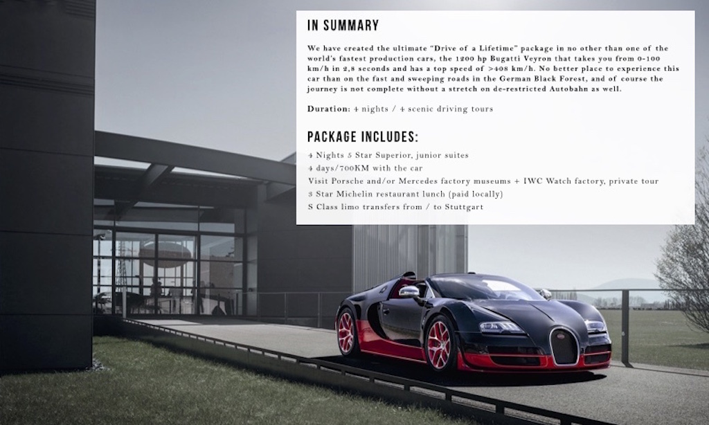 Bugatti Veyron Driving Tour Global Racing Schools