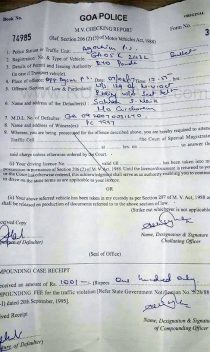 Challan For Not Wearing A Helmet