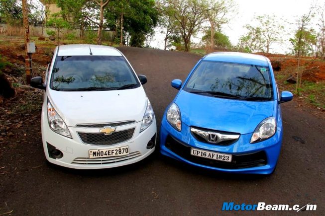 Chevrolet Beat vs Honda Brio Shootout