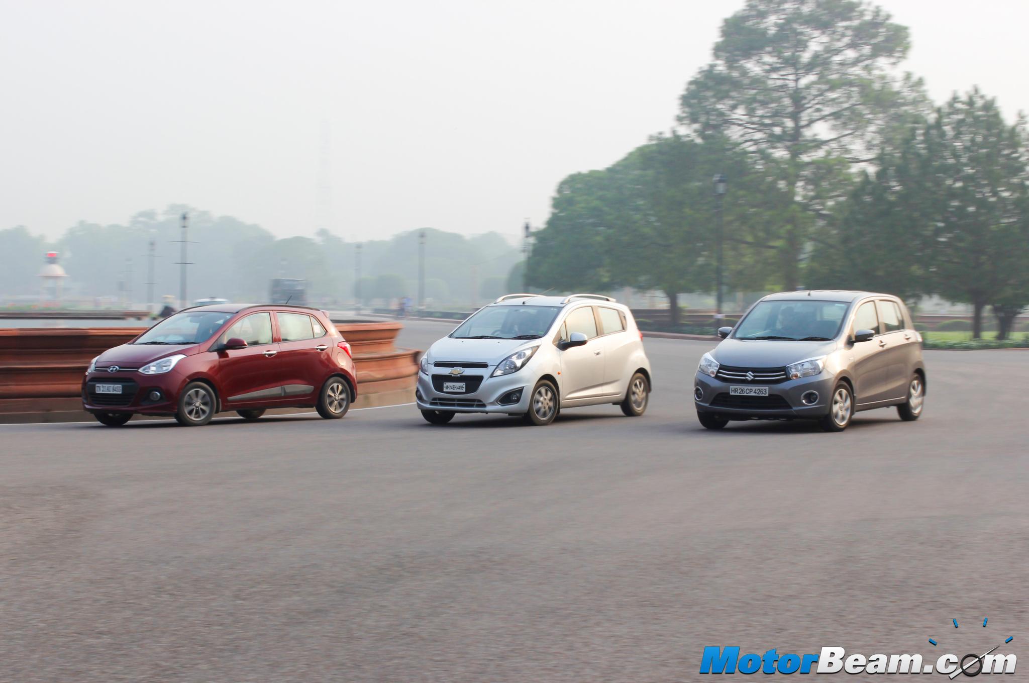 Chevrolet Beat vs Maruti Celerio vs Hyundai Grand i10 Comparison