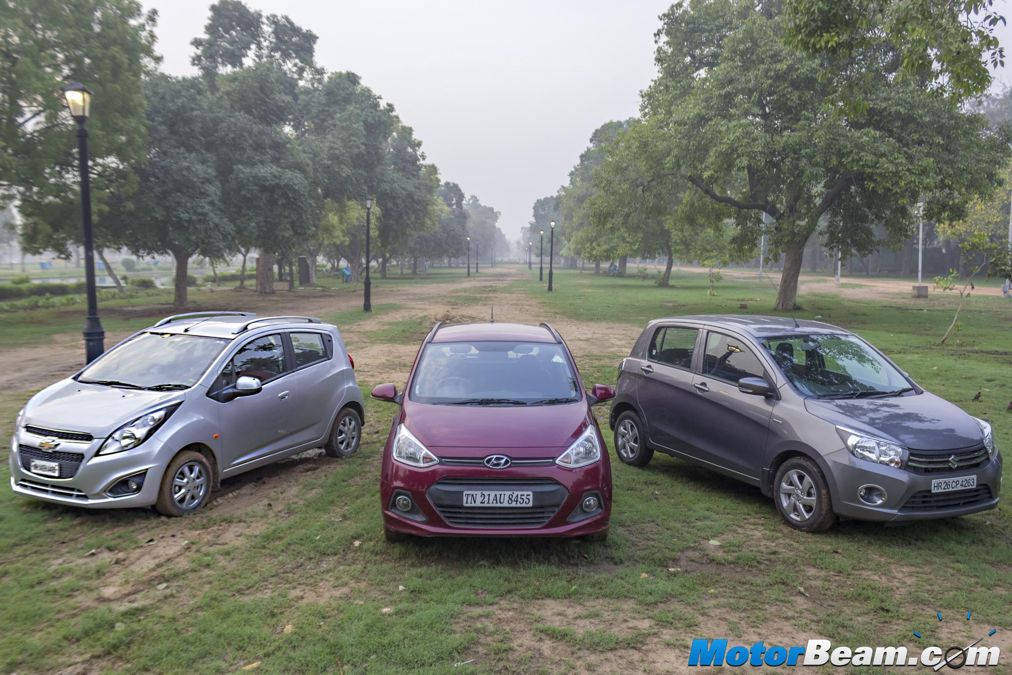 Chevrolet Beat vs Maruti Celerio vs Hyundai Grand i10 Shootout