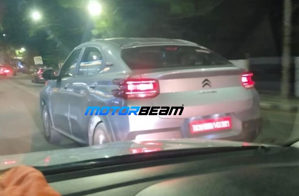 Citroen Basalt Rear Design Spotted