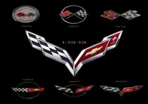 Corvette Crossed Flags Logos