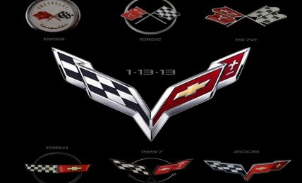Corvette Crossed Flags Logos