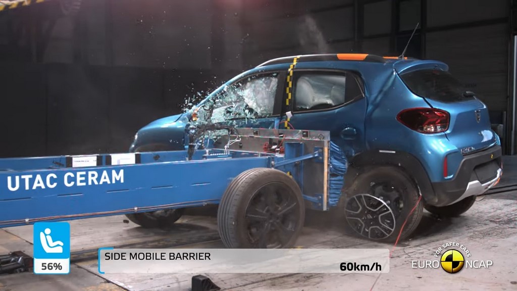 Dacia Spring Electric Euro NCAP Side Mobile Barrier Test