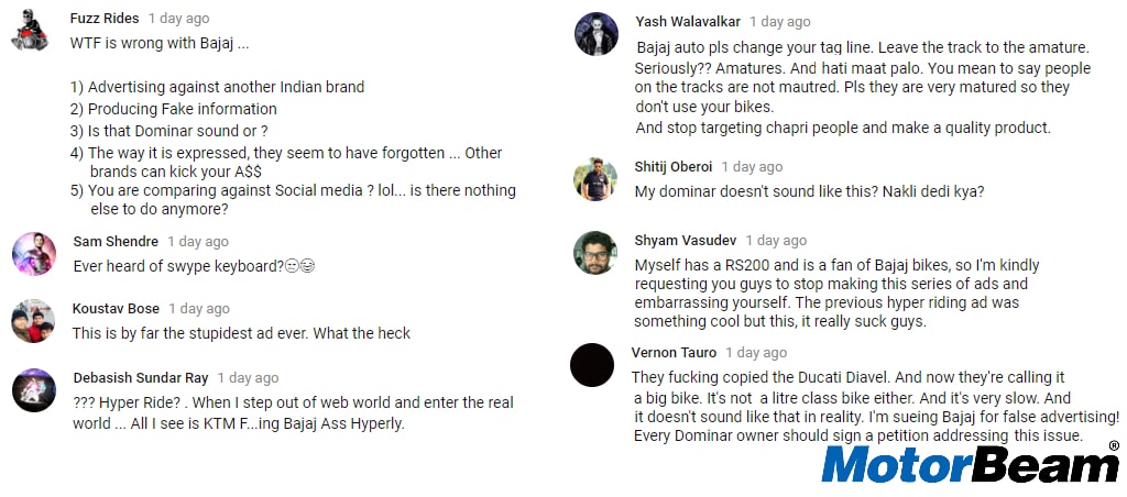 Dominar 400 Vs Social Media Response