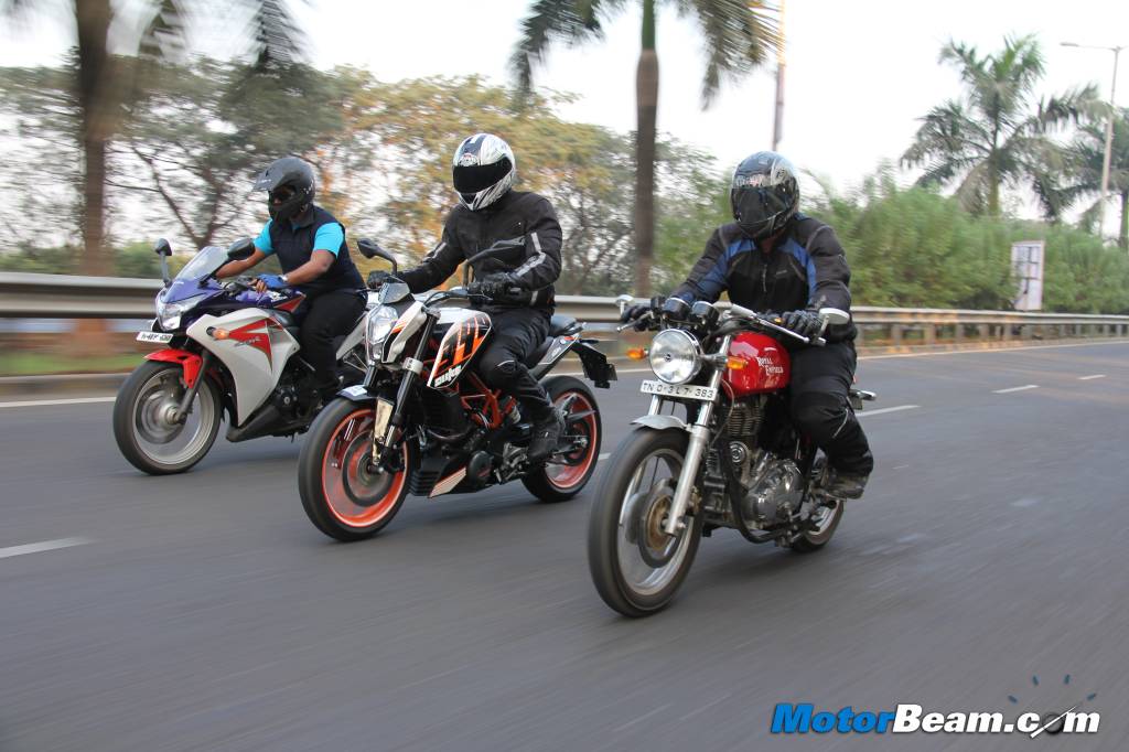 Duke 390 vs Continental GT vs CBR250R Duke 390 vs Continental GT vs CBR250R