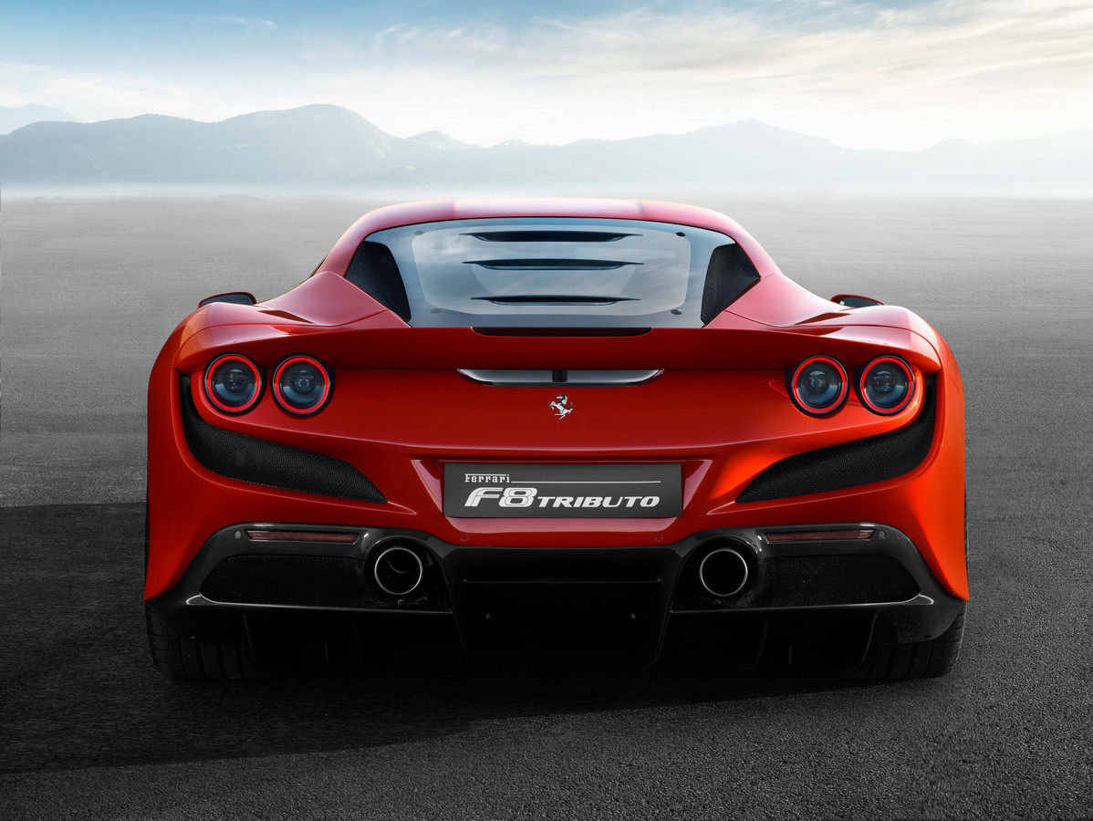Rear profile of the supercar
