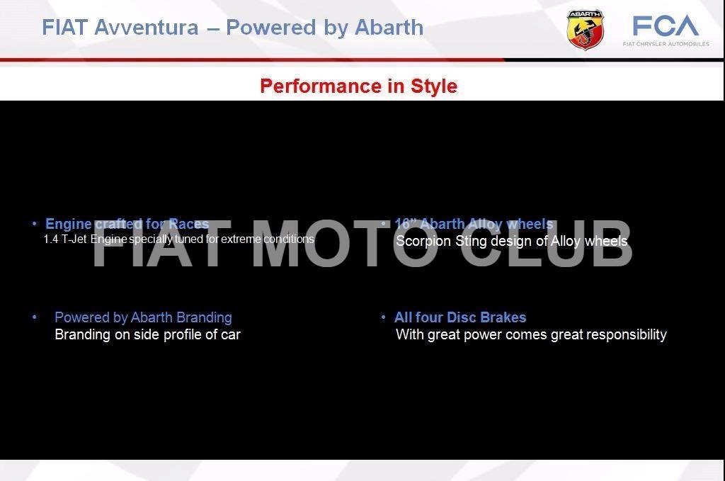 Fiat Avventura Abarth Features
