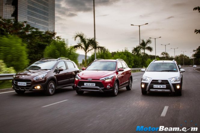 Fiat Avventura vs Hyundai i20 Active Toyota Etios Cross
