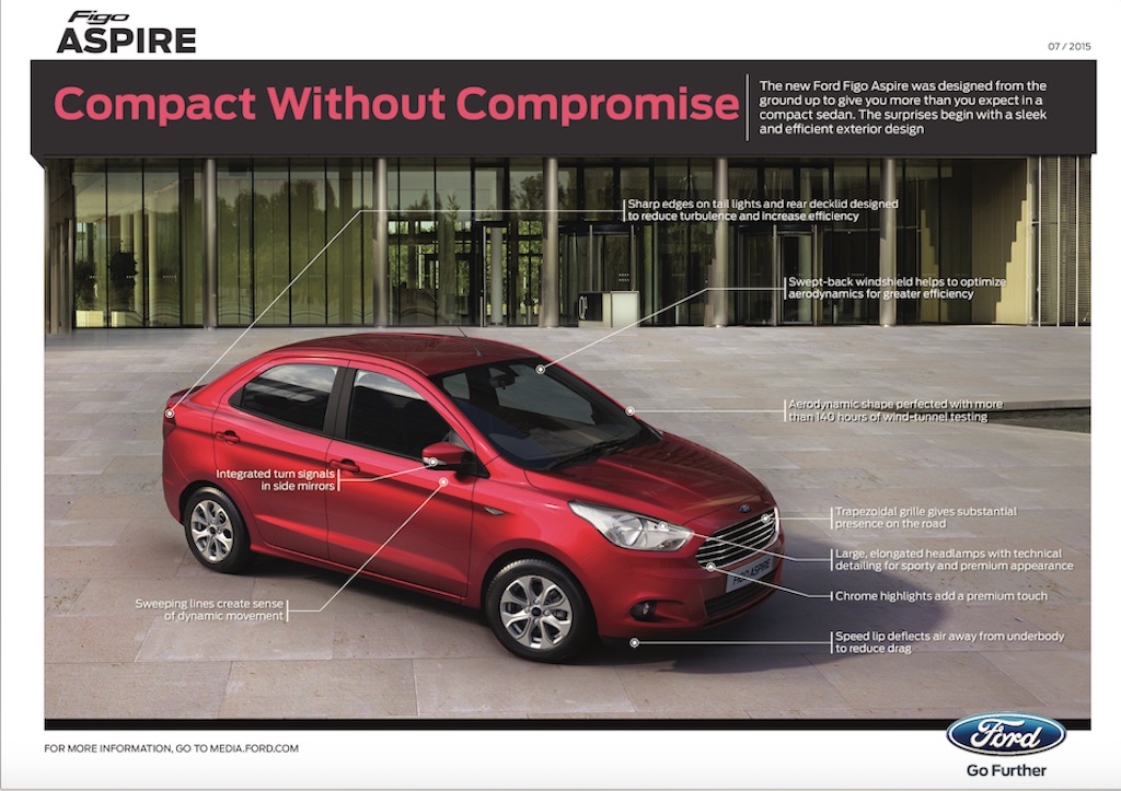 Ford Figo Aspire Infographics Exterior Features