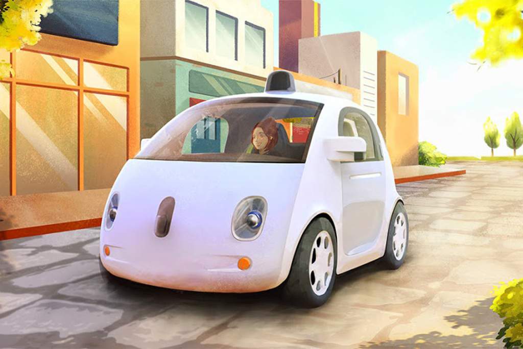 Google Self Driving Car Render