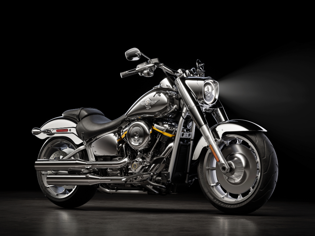 Harley Davidson Fat Boy Gray Ghost front