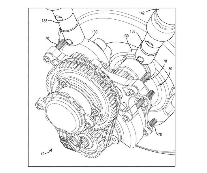 Harley-Davidson VVT engine patent