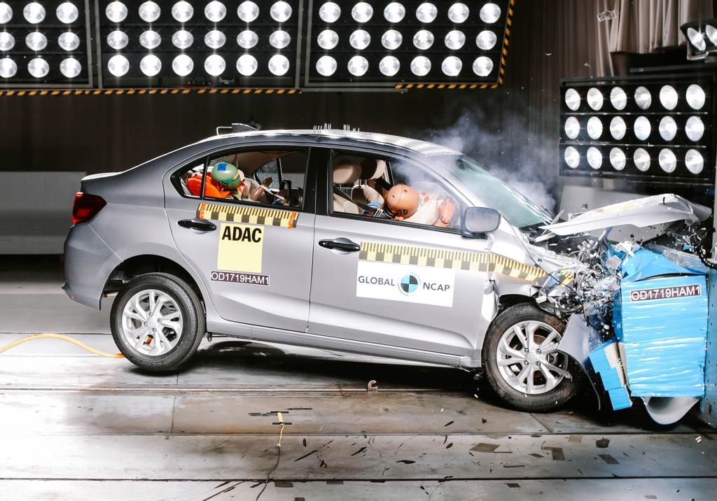 Honda Amaze Front Impact Crash Test
