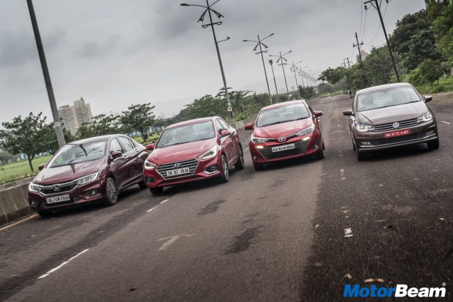 Honda City vs Hyundai Verna vs Toyota Yaris vs VW Vento Shootout