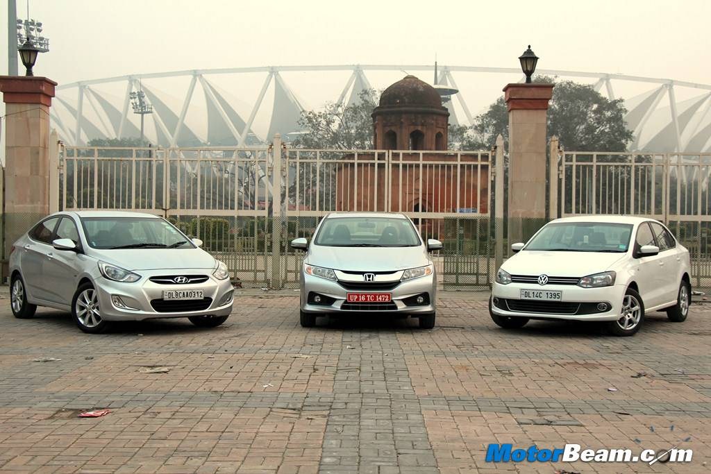 Honda City vs Hyundai Verna vs Volkswagen Vento