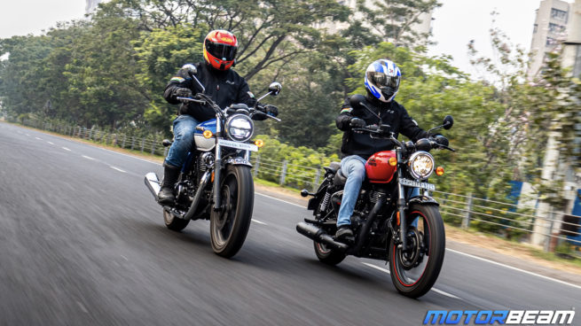 Honda H'ness CB350 vs RE Meteor Comparison Video