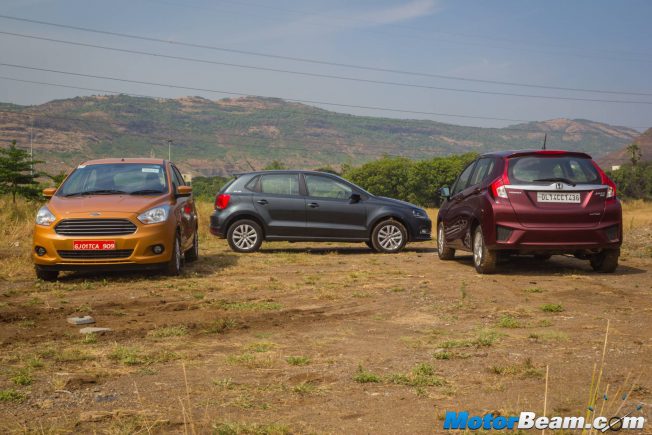 Honda Jazz CVT vs Volkswagen Polo GT TSI vs Ford Figo DCT Shootout