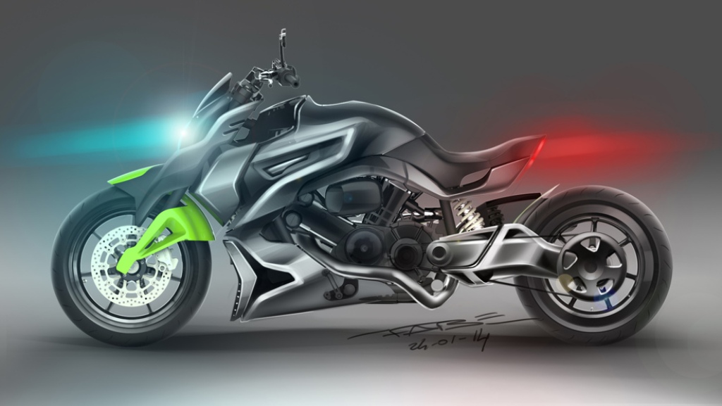 Hyosung ST7 Power Cruiser Concept Sketch