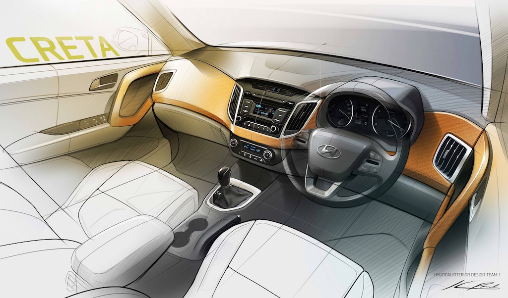 Hyundai Creta Interior Sketch