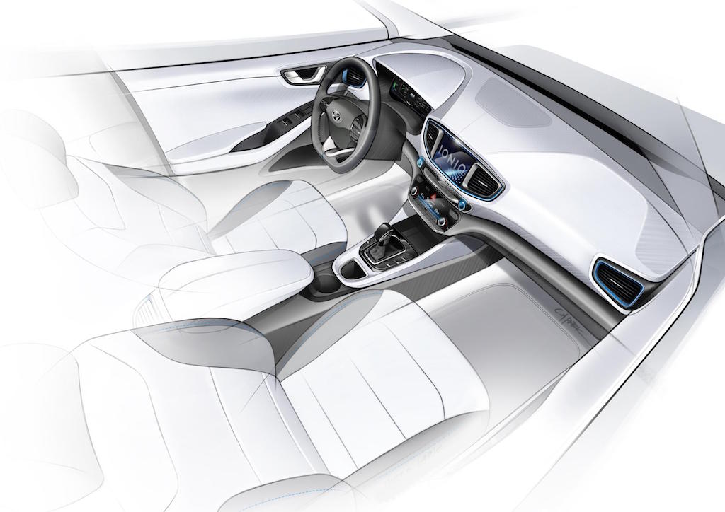 Hyundai Ioniq Interior Sketch