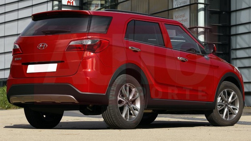 Hyundai Mini SUV Rendering Rear