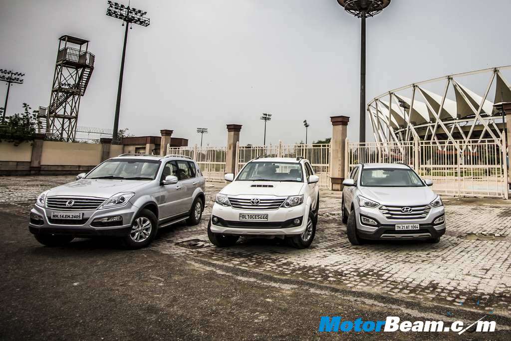 Hyundai Santa Fe vs Toyota Fortuner vs SsangYong Rexton