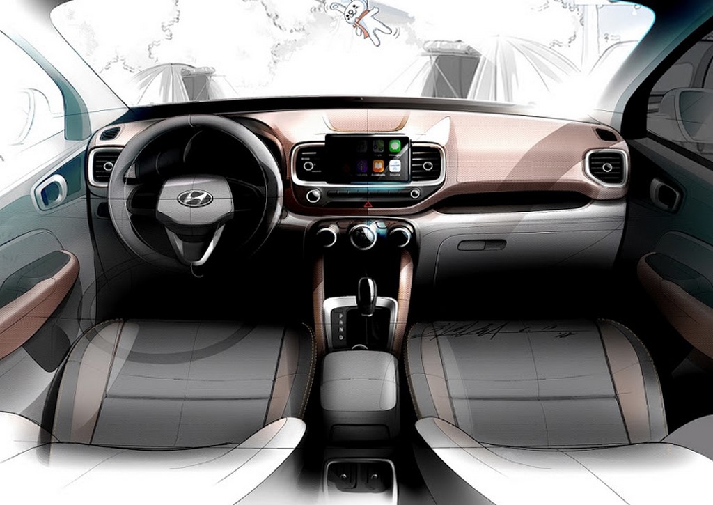 Hyundai Venue Interior Sketch