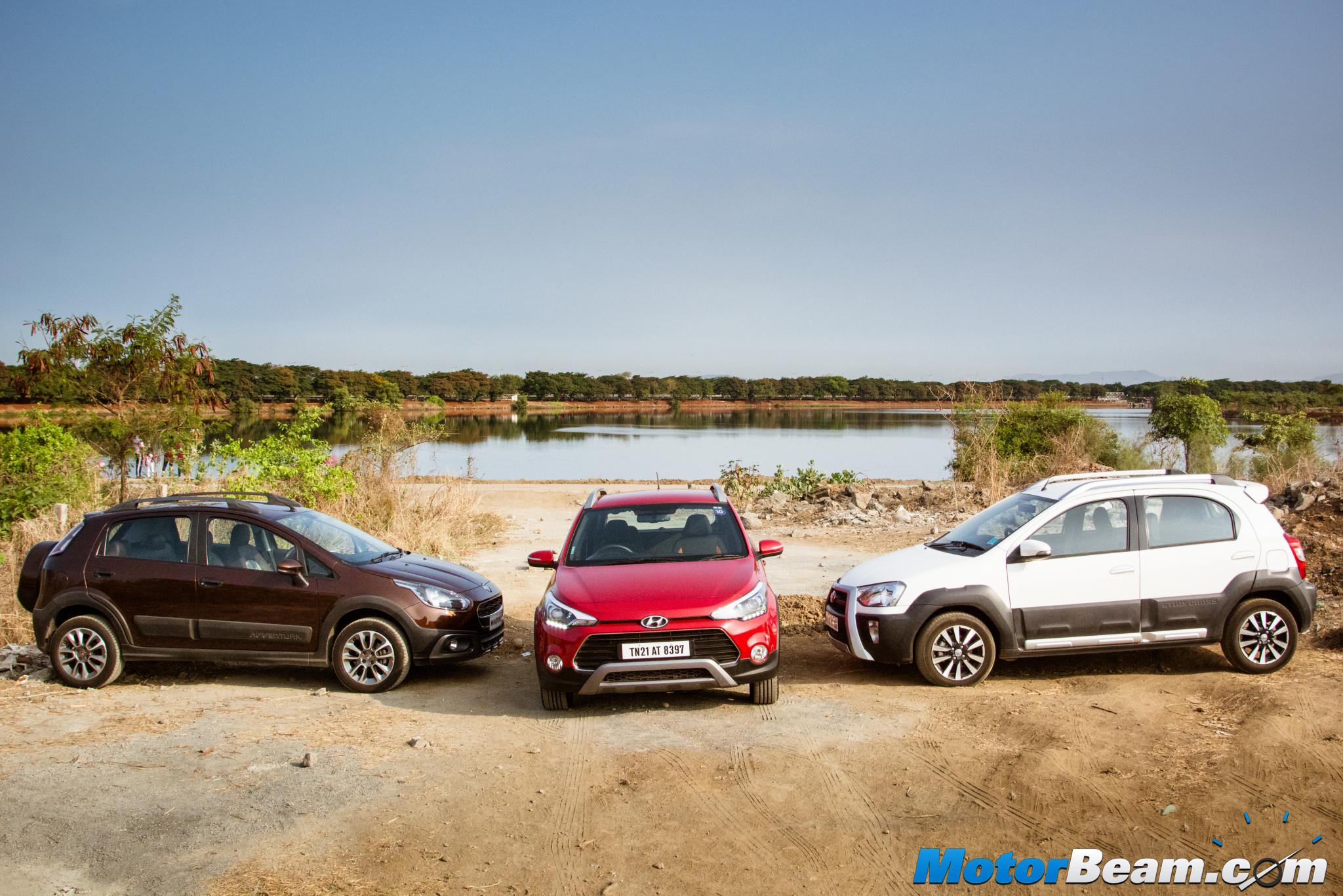 Hyundai i20 Active vs Fiat Avventura vs Toyota Etios Cross