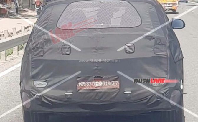 Hyundai i20 test mule rear