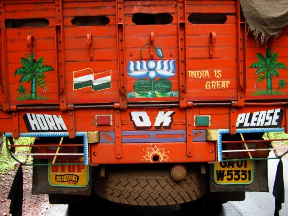 India Truck Rear Sign