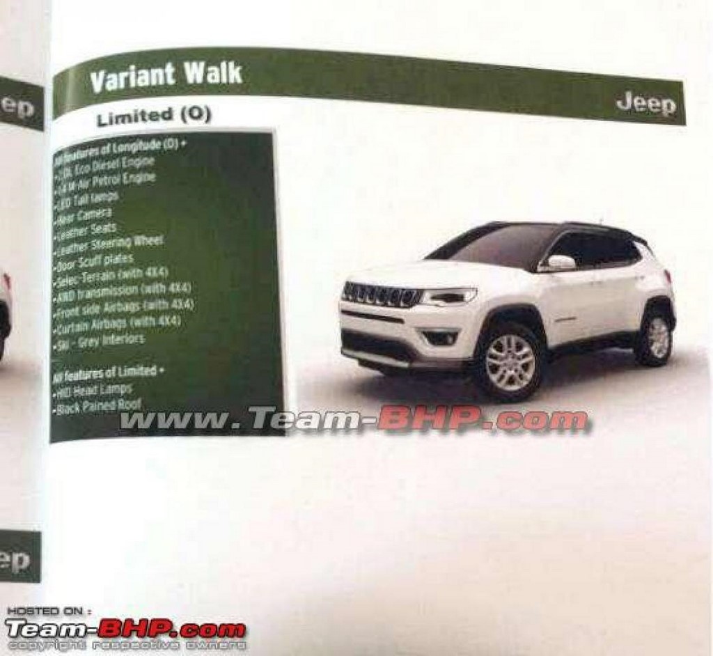 Jeep Compass Brochure Leaked