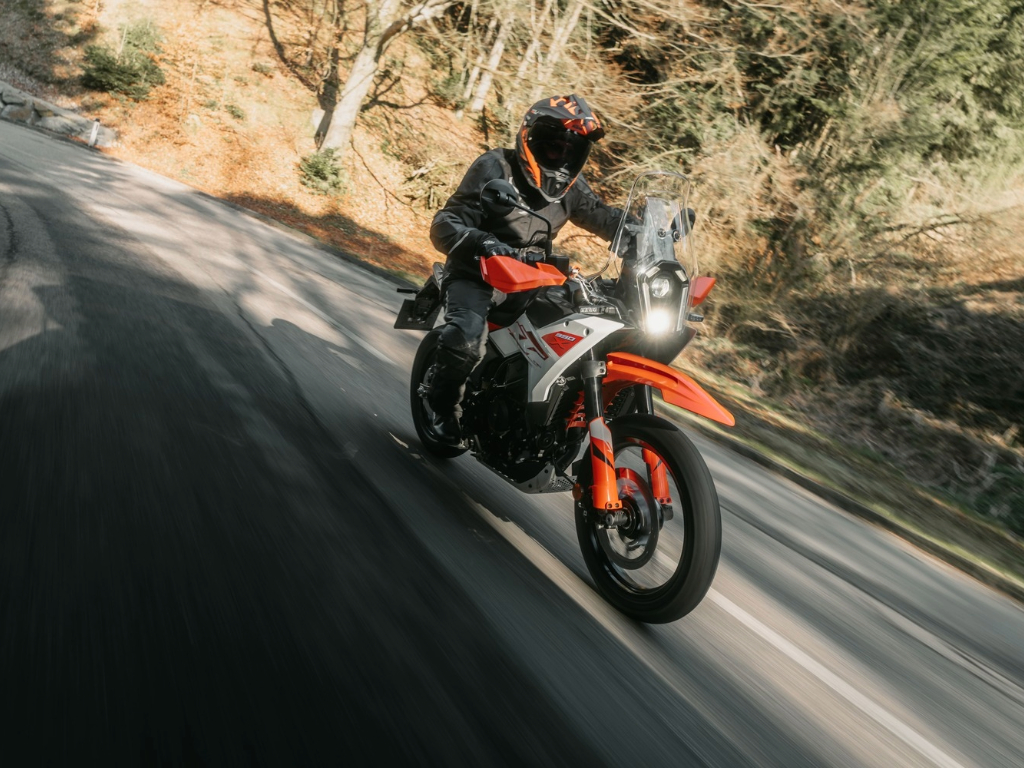 KTM 390 Adventure X cornering