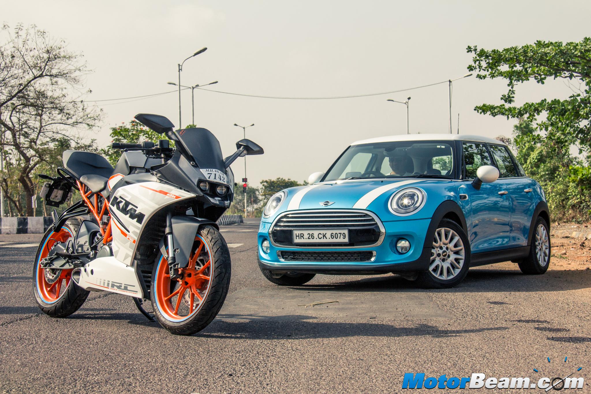 KTM RC 390 vs MINI Cooper Shootout