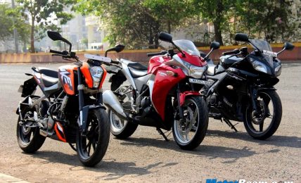 KTM Duke vs Honda CBR250R vs Yamaha R15