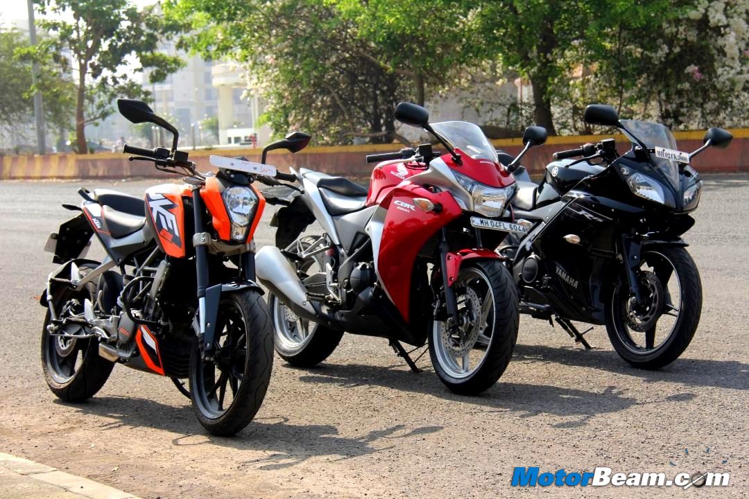 KTM Duke vs Honda CBR250R vs Yamaha R15 KTM Duke vs Honda CBR250R vs Yamaha R15