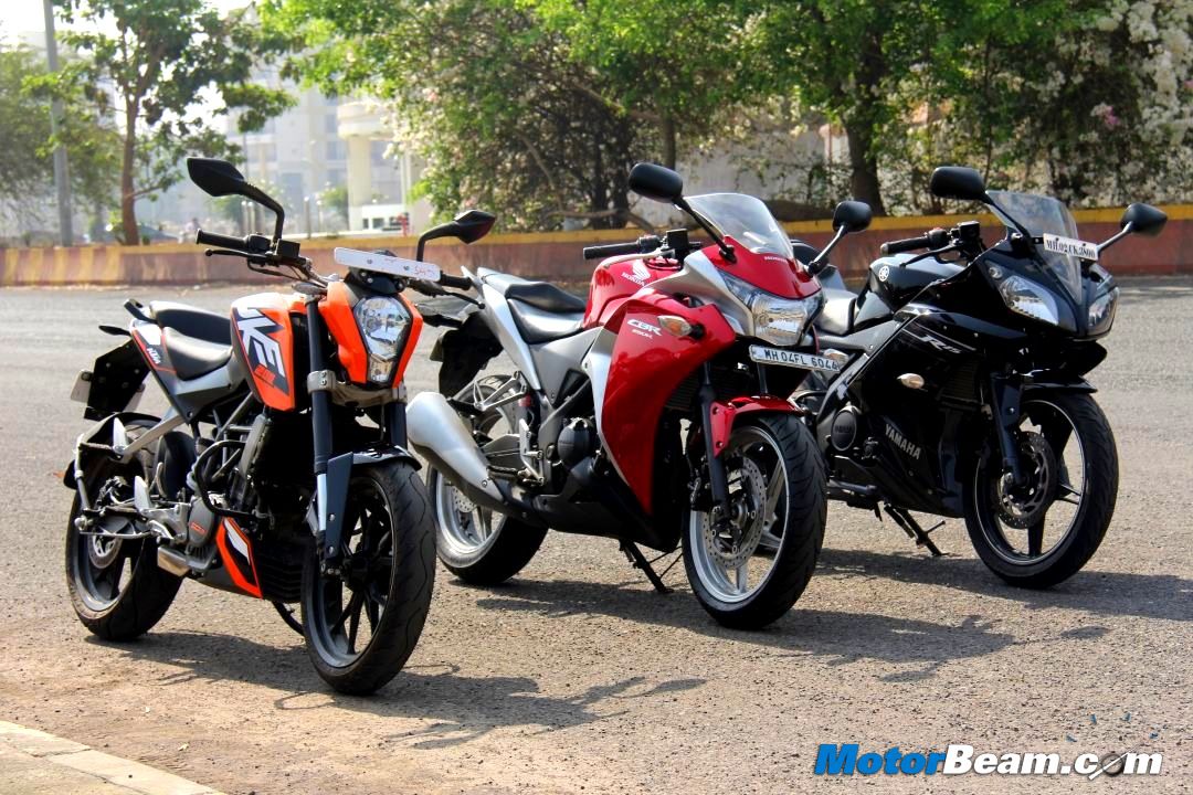 KTM Duke vs Honda CBR250R vs Yamaha R15