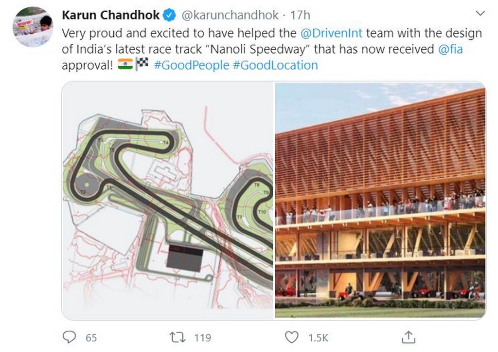 Karun Chantok Nanoli Speedway Tweet