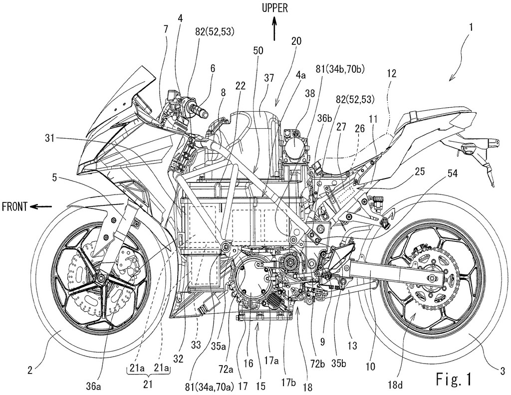 Kawasaki Electric Bike Drawing