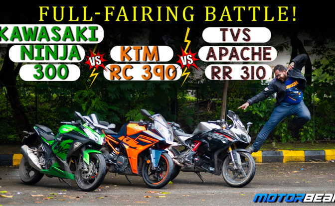 Kawasaki Ninja 300 vs KTM RC 390 vs TVS Apache RR 310