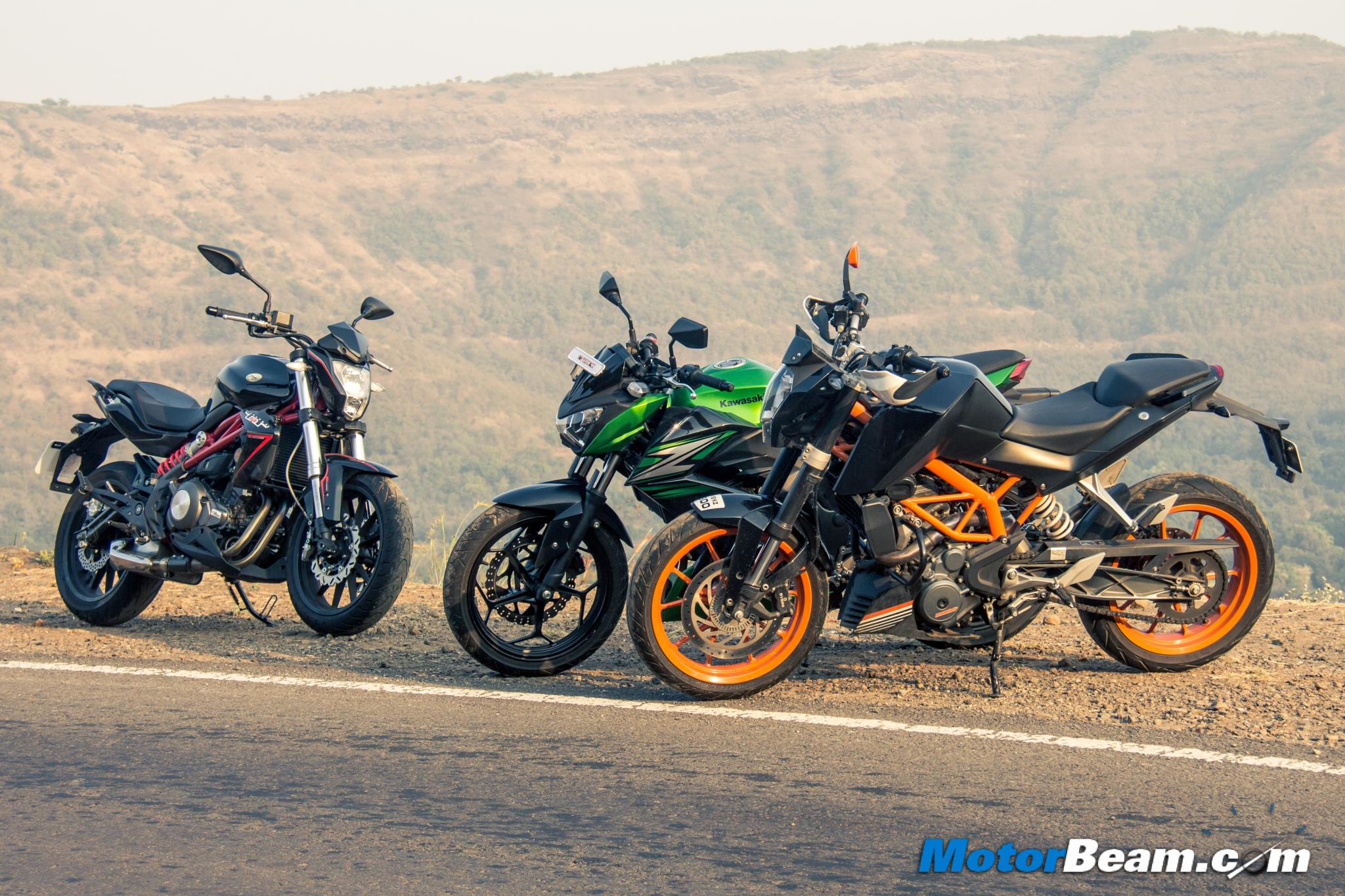 Kawasaki Z250 vs Benelli TNT 300 vs KTM Duke 390