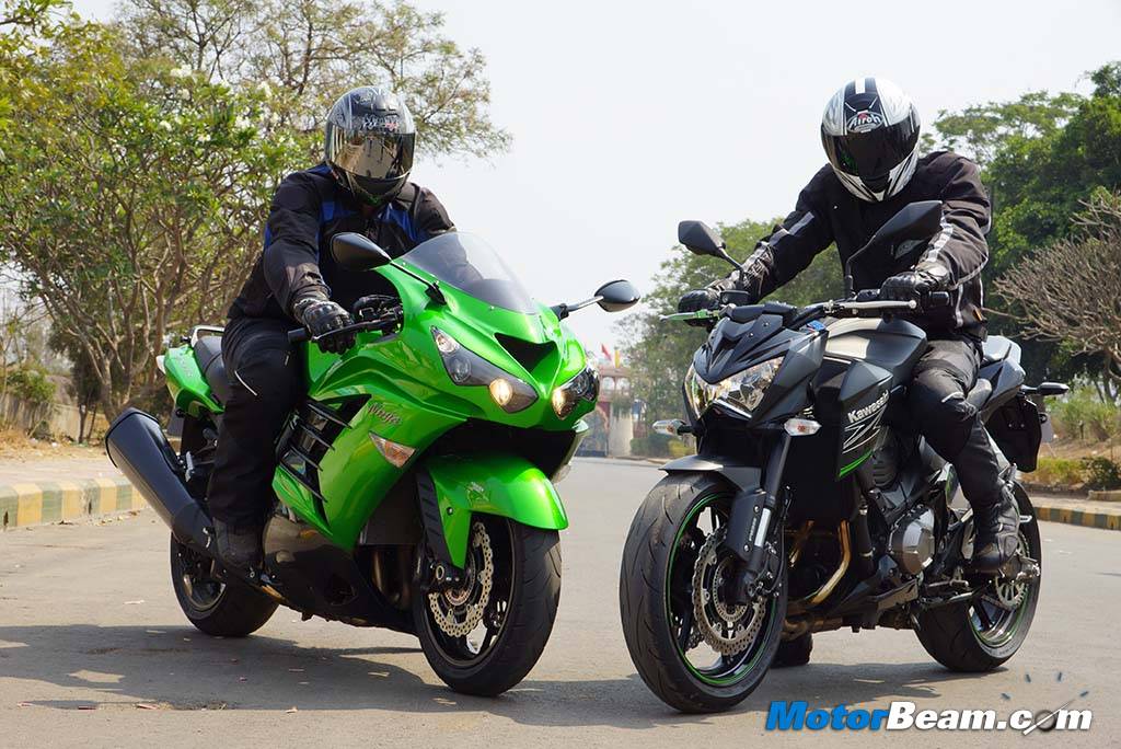 Kawasaki Z800 vs ZX14R Kawasaki Z800 vs ZX14R