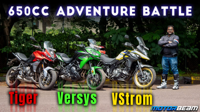 Kawaski Versys 650 vs Triumph Tiger Sport 660 vs Suzuki V-Strom 650XT - Comparison Video