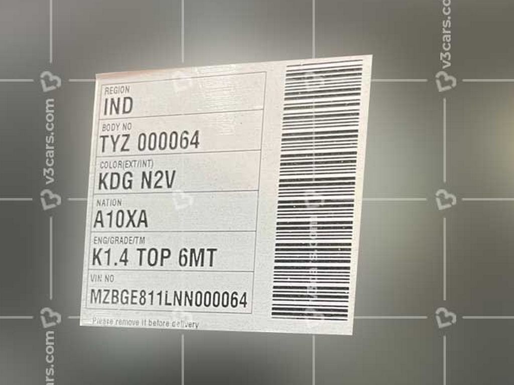 Kia Carens CNG Spied Sticker