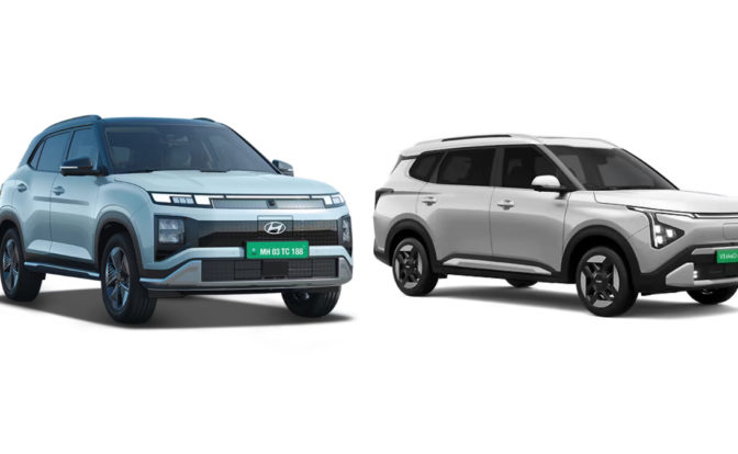 Kia Carens Clavis EV & Hyundai Creta Electric front
