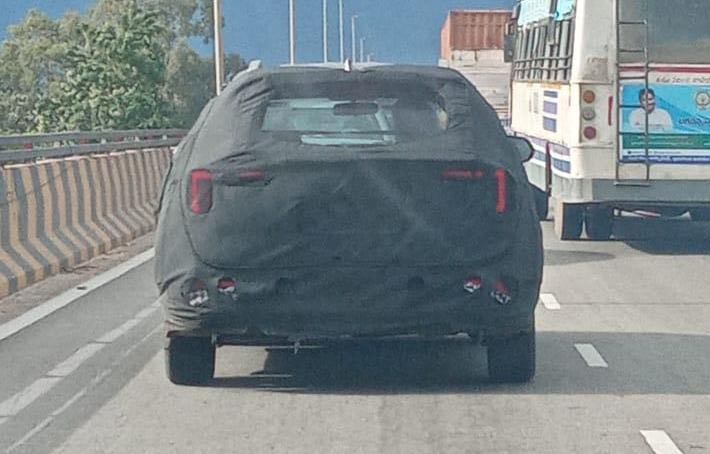 Kia Sonet Facelift Spotted Tail Lights