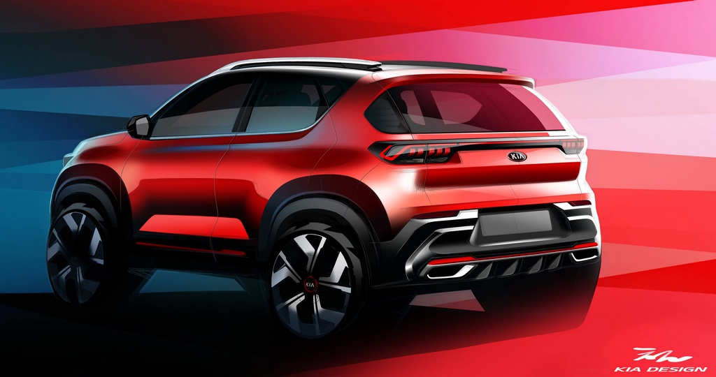 Rear profile of the compact SUV
