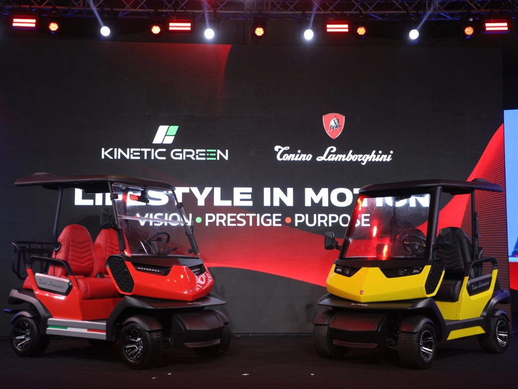 Kinetic Green Tonino Lamborghini electric cart front